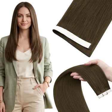 invisible weft tape in hair extensions brown hair extensions