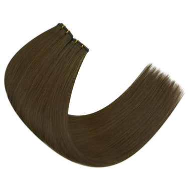 human hair weft flat silk weft