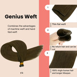 virgin genius weft dark brown
