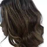 human hair wigs ombre black mix brown