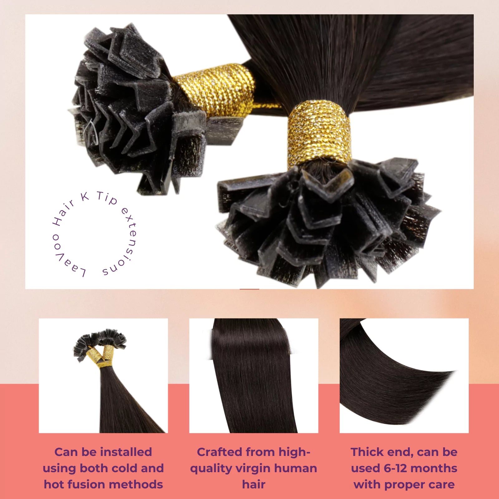 k tip keratin hair extensions