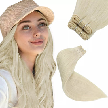 double weft hair extensions blonde hair weft
