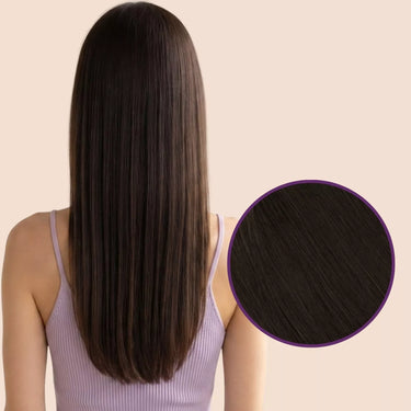 feather weft extensions virgin human hair darkest brown hair extensions
