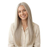 white blonde feather weft extensions virgin human hair