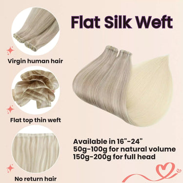 human hair weft bundles flat weft hair