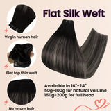 silk flat weft human hair extensions weft