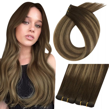 virgin hair flat weft extensions