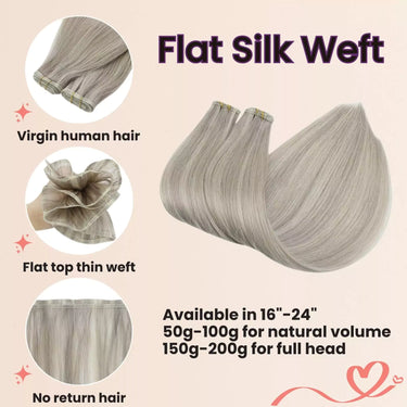 flat weft extensions invisible weft hair extensions