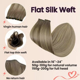 silk flat weft seamless weft hair extensions