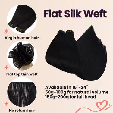 invisible weft flat silk weft
