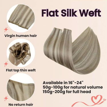 flat weft hair blonde hair weft extensions