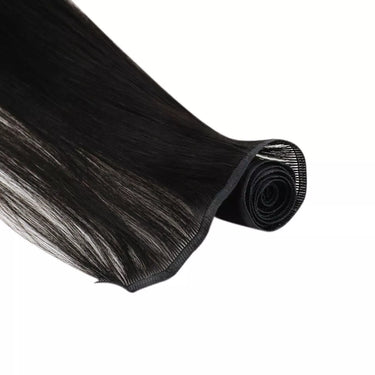 virgin human hair sew in weft hair extensions natural black