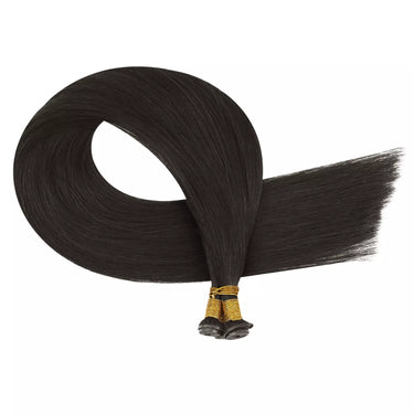 genius weft real human hair extensions darkest brown
