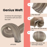 highlight blonde hair weft hair extensions human hair