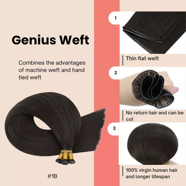 genius virgin hair extensions natural black