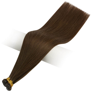 genius weft human hair extension dark brown