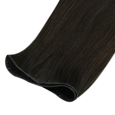 genius weft human hair extensions darkest brown