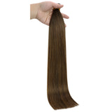 genius weft virgin hair balayage darkest brown