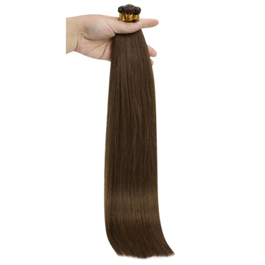 genius weft virgin hair straight dark brown