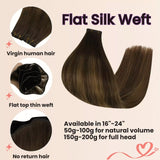 flat silk weft invisible weft hair extensions