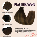 flat silk weft invisible weft hair extensions