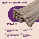highlight blonde tape in hair extensions