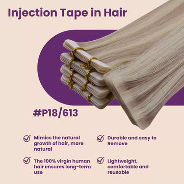 highlight blonde tape in hair extensions