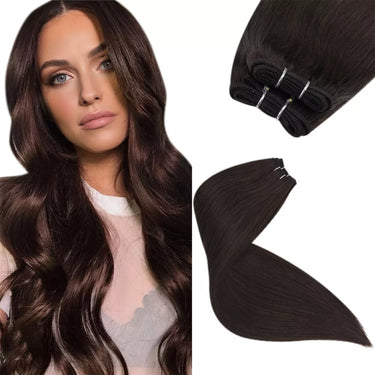 brown hair sew in weft hair extensions