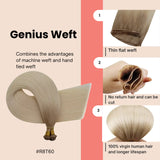 invisible genius weft real human hair