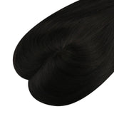 human hair topper virgin hair black