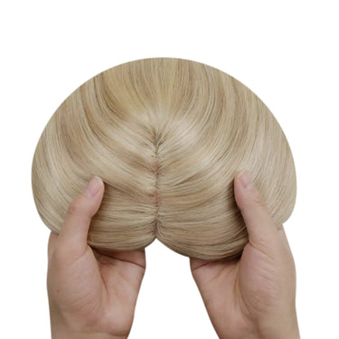 hair topper real hair highlight blonde