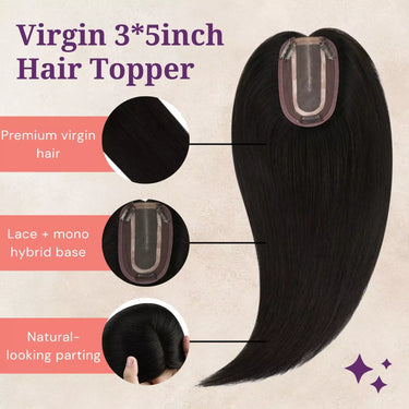 female hair pieces for thinning hair on top