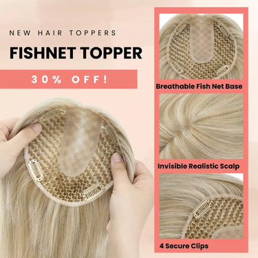 fishnet base hair toppers for women