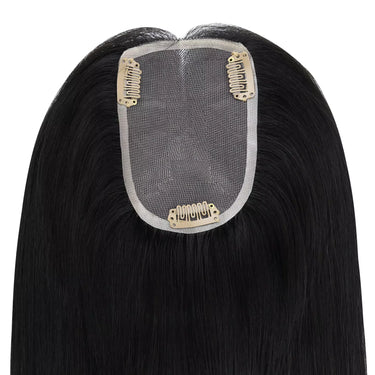 black hair topper for thinning crown