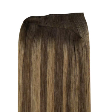 Hand Tied Hair Weft Extensions Drak Brown