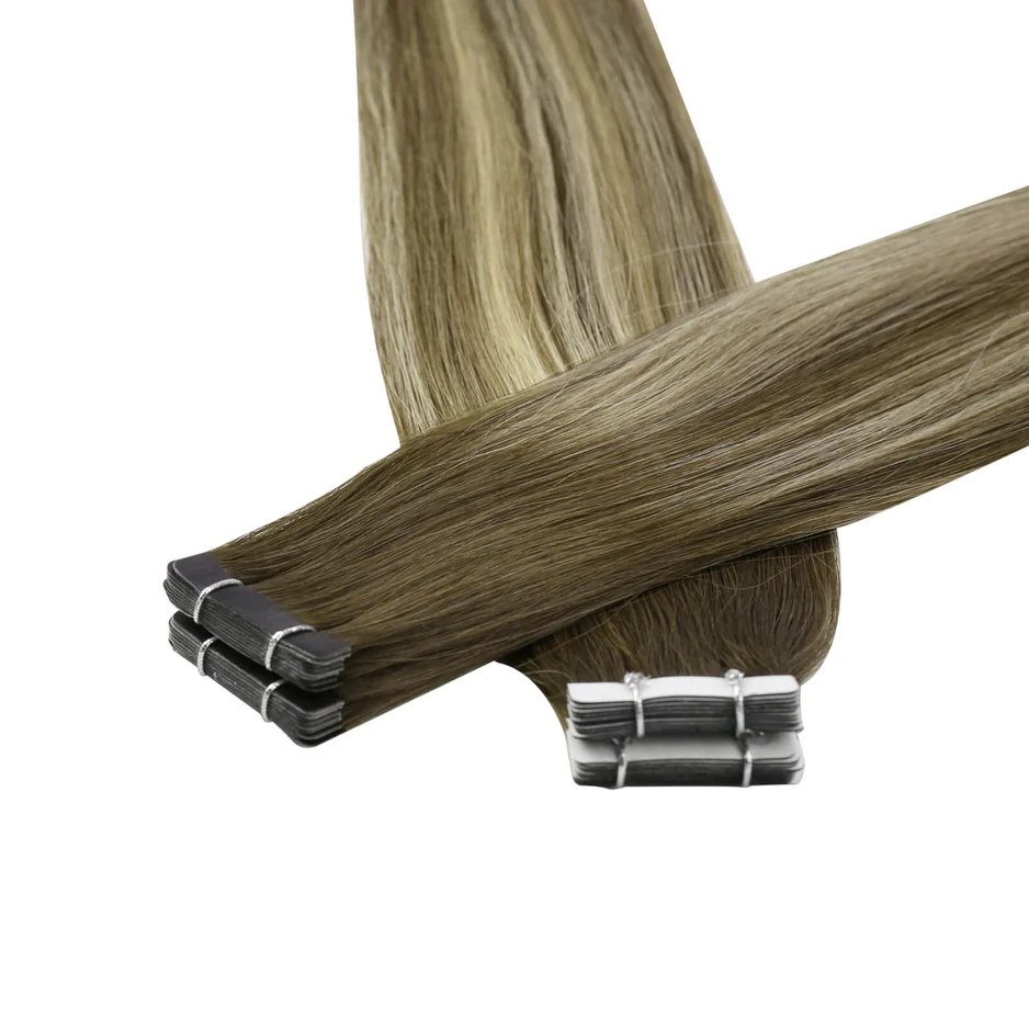 tape in hair balayage blonde mixed blonde virgin hair