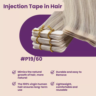 invisible injection tape in hair extensions