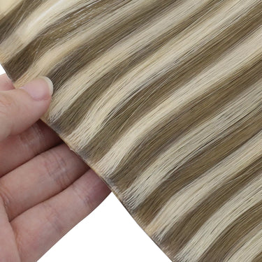 tape in weft highlight blonde hair extensions