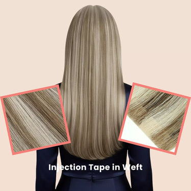 invisible weft tape in hair extensions