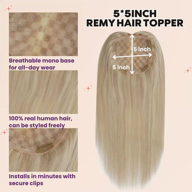 human hair topper for short hair highlight hair