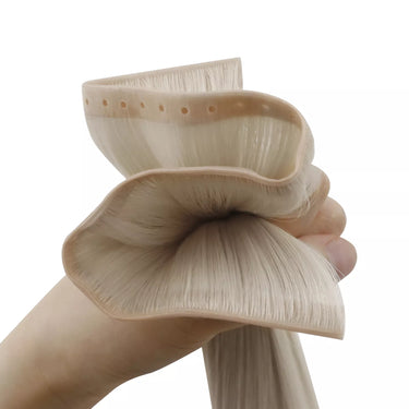 seamless hair extensions butterfly weft white blonde