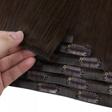 dark brown hair extensions clip in real human hair extensions