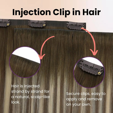 real hair extensions injection clip in human hair extensions brown hair