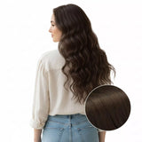 dark brown clip in hair extensions