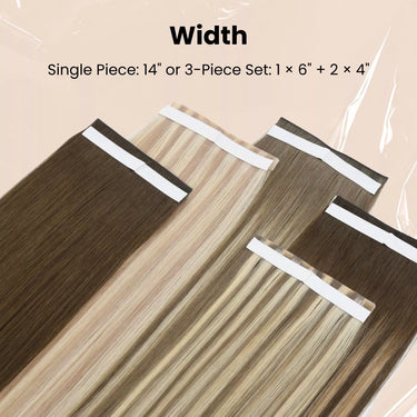 virgin injection tape in weft extensions weft width