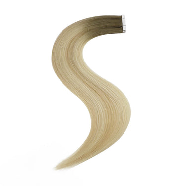 virgin injection tape in hair balayage brown fading to blonde