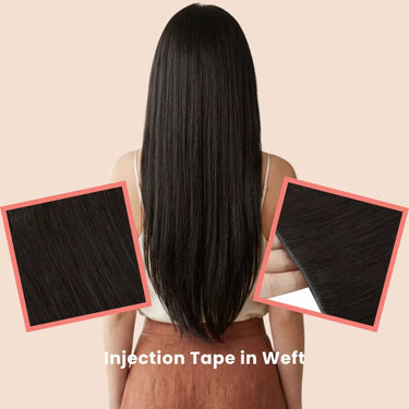 black tape in weft extensions