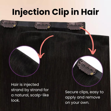 seamless clip in human hair extensions brown hair