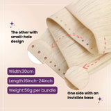 white blonde weft extensions butterfly weft
