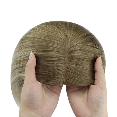 hair topper for women large base balayage brown color